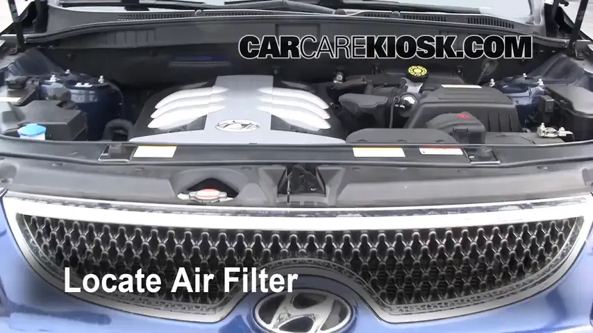 2008 Hyundai Veracruz GLS 3.8L V6 Air Filter (Engine) Replace